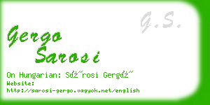 gergo sarosi business card